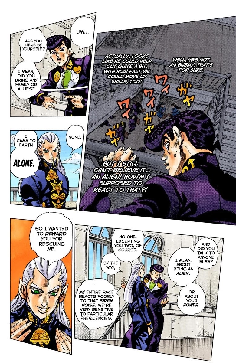 JoJo's Bizarre Adventure Part 4 - Diamond is Unbreakable (Official Colored) Chapter 115 page 7 - Chapter 115: I am an Alien! Part 3