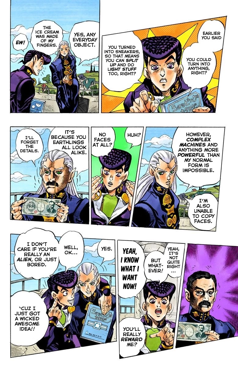 JoJo's Bizarre Adventure Part 4 - Diamond is Unbreakable (Official Colored) Chapter 115 page 9 - Chapter 115: I am an Alien! Part 3