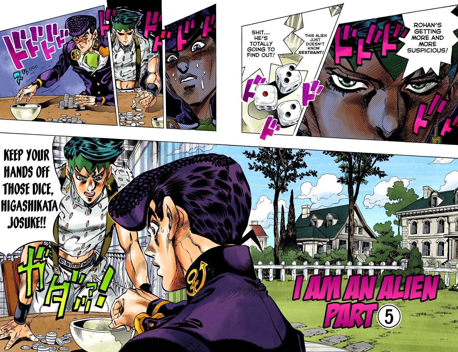 JoJo's Bizarre Adventure Part 4 - Diamond is Unbreakable (Official Colored) Chapter 117 page 1 - Chapter 117: I am an Alien! Part 5