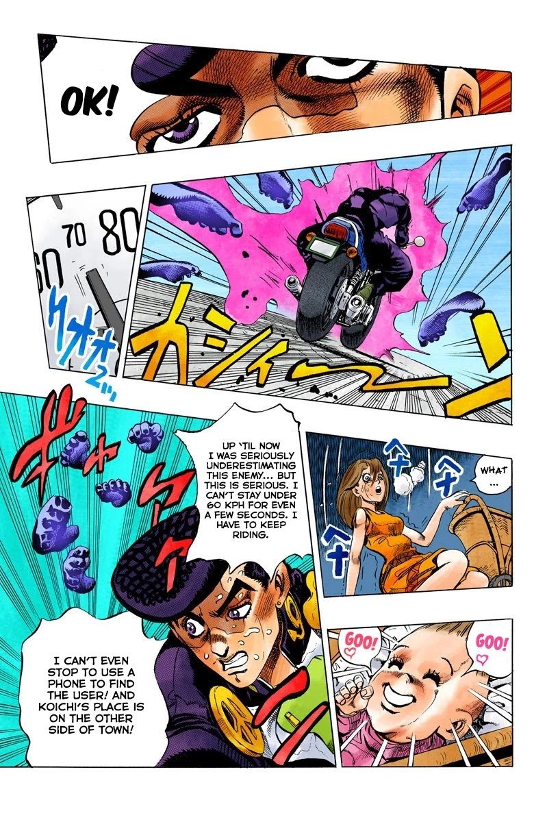 JoJo's Bizarre Adventure Part 4 - Diamond is Unbreakable (Official Colored) Chapter 122 page 19 - Chapter 122: Highway Star Part 4