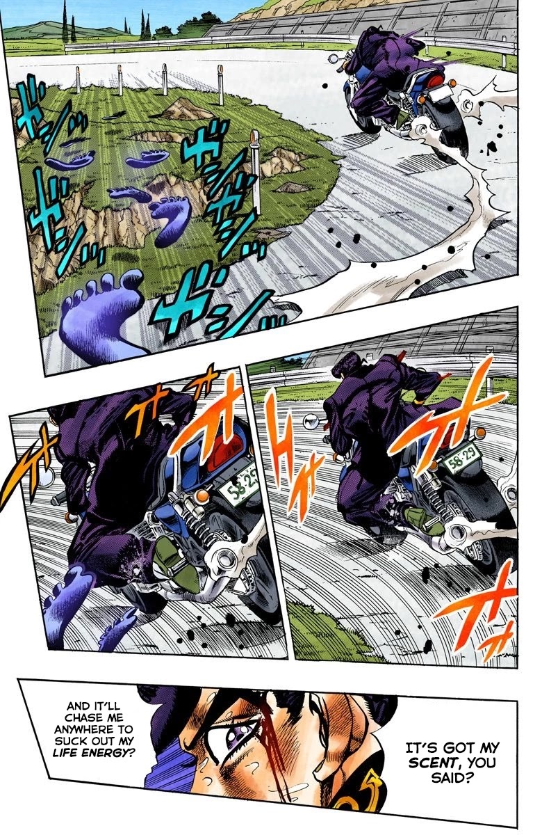 JoJo's Bizarre Adventure Part 4 - Diamond is Unbreakable (Official Colored) Chapter 122 page 4 - Chapter 122: Highway Star Part 4