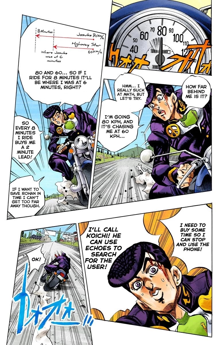 JoJo's Bizarre Adventure Part 4 - Diamond is Unbreakable (Official Colored) Chapter 122 page 8 - Chapter 122: Highway Star Part 4