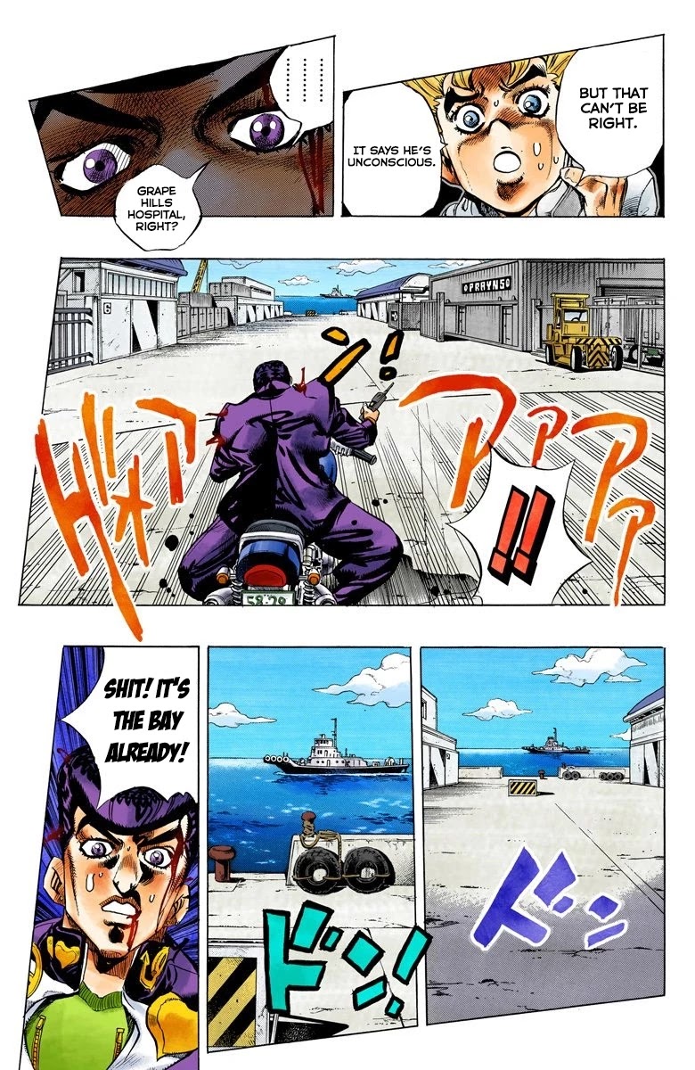 JoJo's Bizarre Adventure Part 4 - Diamond is Unbreakable (Official Colored) Chapter 123 page 10 - Chapter 123: Highway Star Part 5