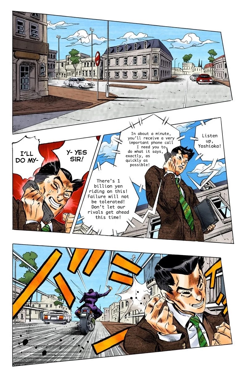 JoJo's Bizarre Adventure Part 4 - Diamond is Unbreakable (Official Colored) Chapter 123 page 3 - Chapter 123: Highway Star Part 5