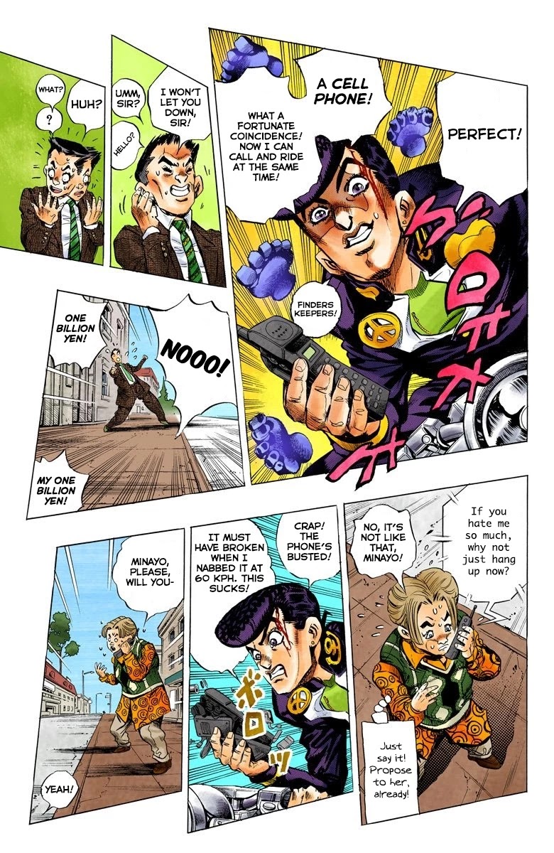 JoJo's Bizarre Adventure Part 4 - Diamond is Unbreakable (Official Colored) Chapter 123 page 4 - Chapter 123: Highway Star Part 5