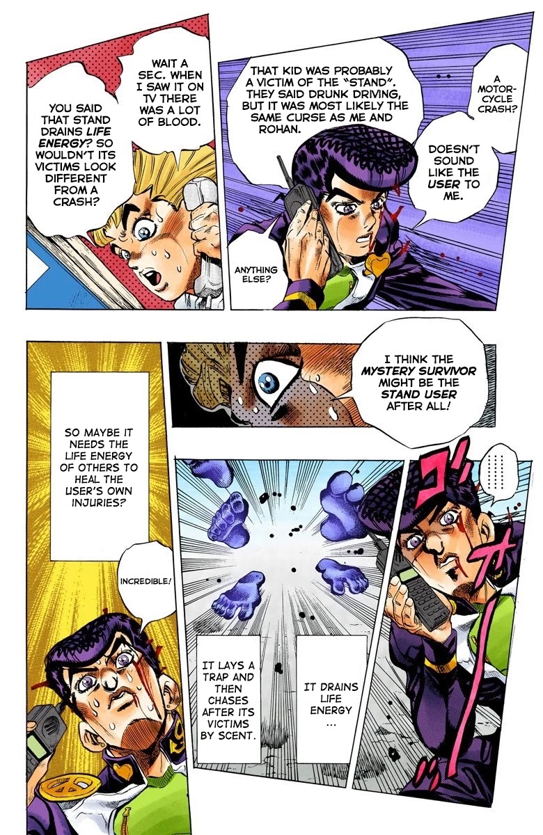 JoJo's Bizarre Adventure Part 4 - Diamond is Unbreakable (Official Colored) Chapter 123 page 9 - Chapter 123: Highway Star Part 5