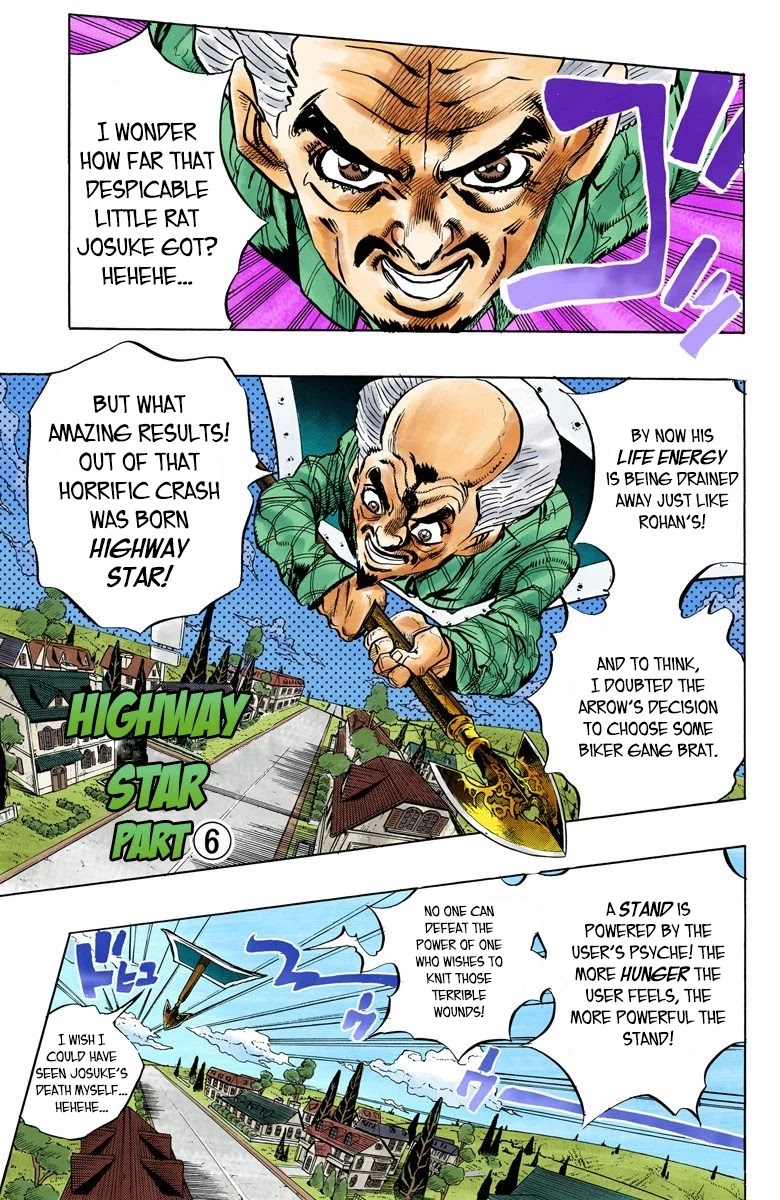JoJo's Bizarre Adventure Part 4 - Diamond is Unbreakable (Official Colored) Chapter 124 page 2 - Chapter 124: Highway Star Part 6