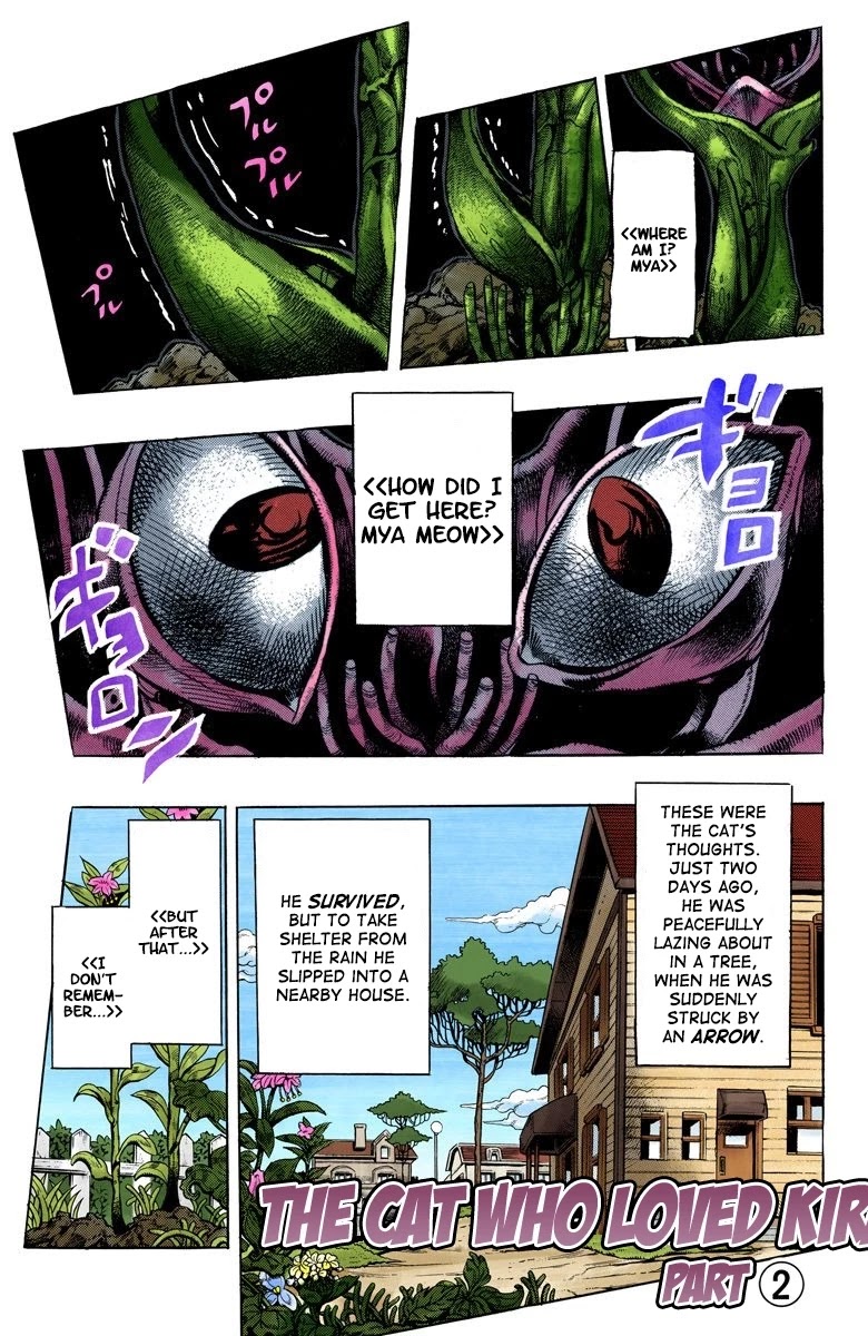 JoJo's Bizarre Adventure Part 4 - Diamond is Unbreakable (Official Colored) Chapter 128 page 2 - Chapter 128: The Cat Who Loved Kira Part 2