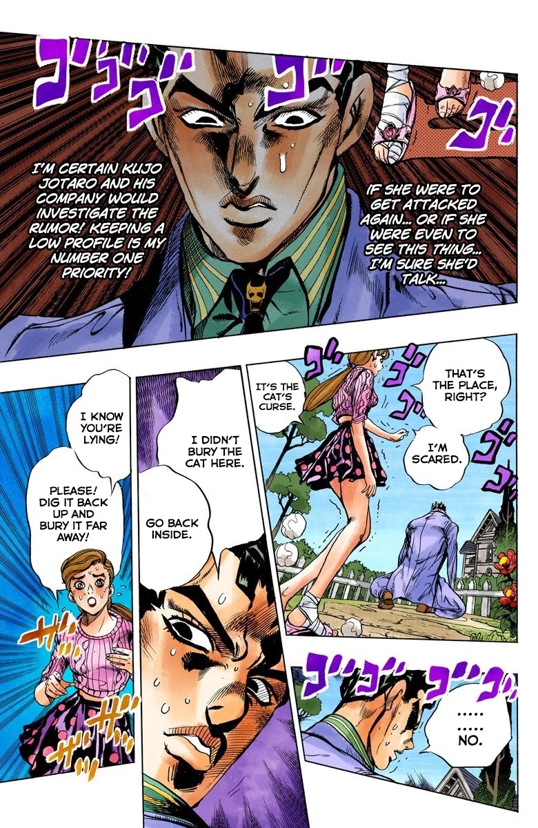 JoJo's Bizarre Adventure Part 4 - Diamond is Unbreakable (Official Colored) Chapter 129 page 10 - Chapter 129: The Cat Who Loved Kira Part 3