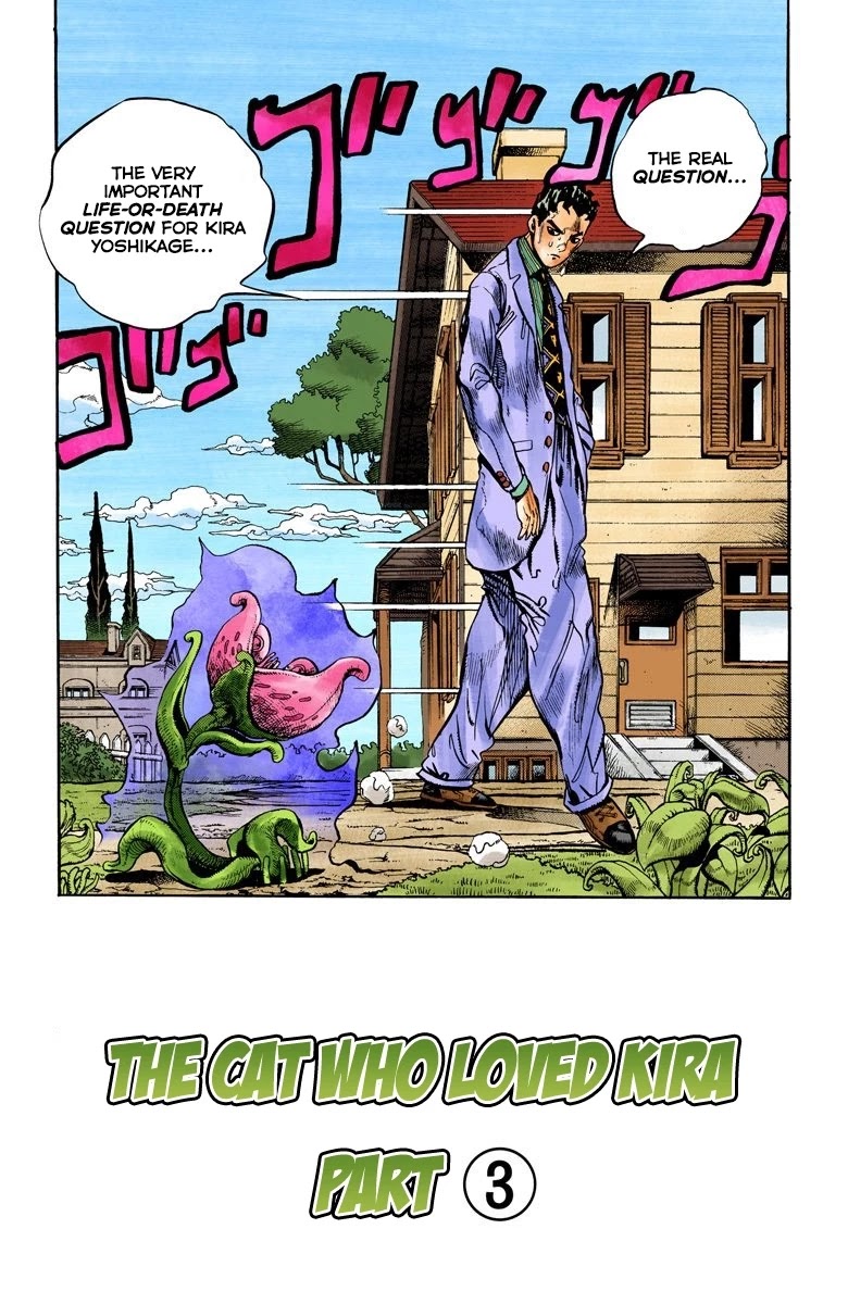 JoJo's Bizarre Adventure Part 4 - Diamond is Unbreakable (Official Colored) Chapter 129 page 2 - Chapter 129: The Cat Who Loved Kira Part 3