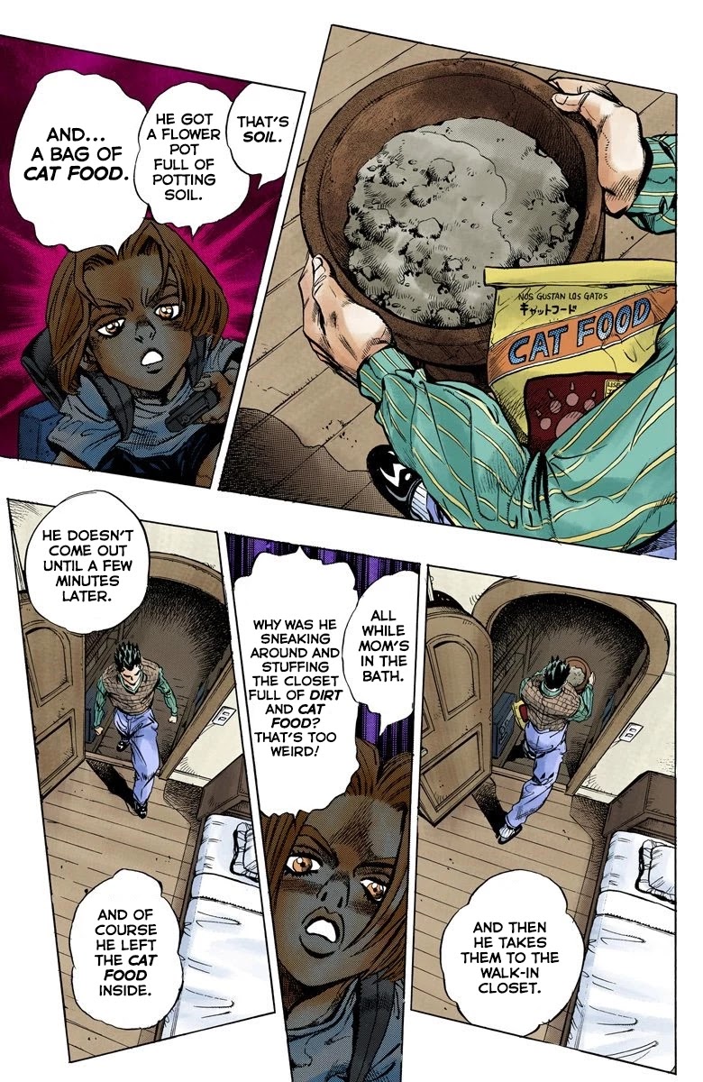 JoJo's Bizarre Adventure Part 4 - Diamond is Unbreakable (Official Colored) Chapter 131 page 13 - Chapter 131: The Cat Who Loved Kira Part 5