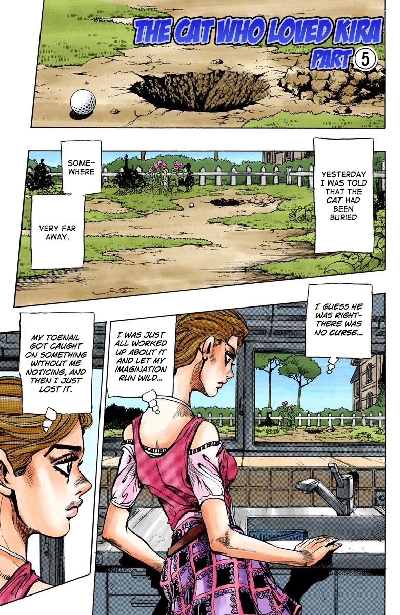JoJo's Bizarre Adventure Part 4 - Diamond is Unbreakable (Official Colored) Chapter 131 page 2 - Chapter 131: The Cat Who Loved Kira Part 5