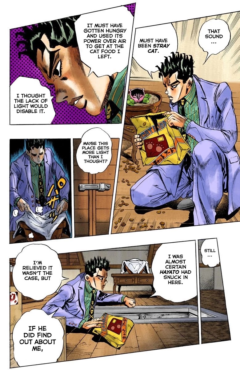 JoJo's Bizarre Adventure Part 4 - Diamond is Unbreakable (Official Colored) Chapter 132 page 18 - Chapter 132: The Cat Who Loved Kira Part 6