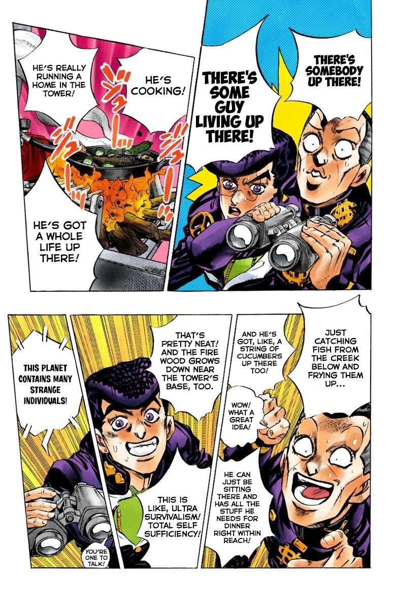 JoJo's Bizarre Adventure Part 4 - Diamond is Unbreakable (Official Colored) Chapter 133 page 14 - Chapter 133: Who Wants to Live on a Transmission Tower? Part 1