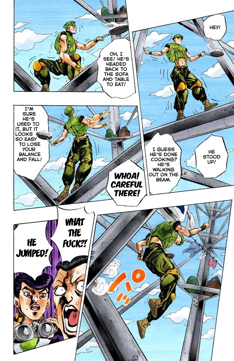 JoJo's Bizarre Adventure Part 4 - Diamond is Unbreakable (Official Colored) Chapter 133 page 15 - Chapter 133: Who Wants to Live on a Transmission Tower? Part 1