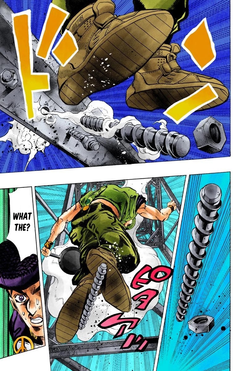 JoJo's Bizarre Adventure Part 4 - Diamond is Unbreakable (Official Colored) Chapter 133 page 16 - Chapter 133: Who Wants to Live on a Transmission Tower? Part 1
