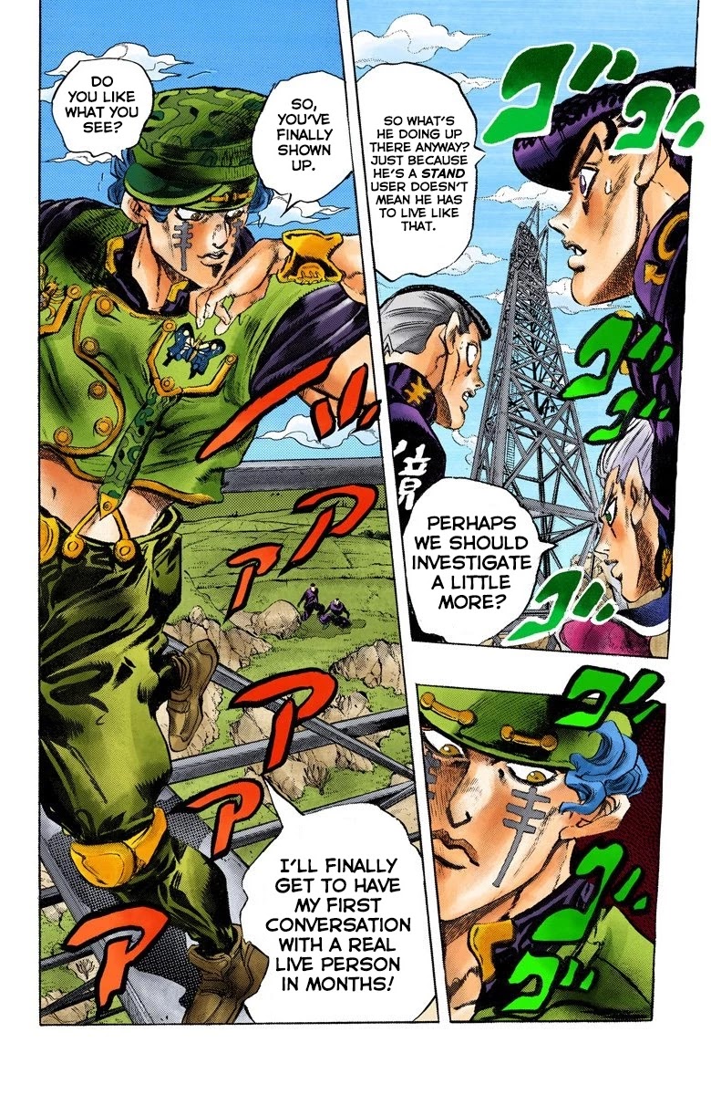 JoJo's Bizarre Adventure Part 4 - Diamond is Unbreakable (Official Colored) Chapter 133 page 19 - Chapter 133: Who Wants to Live on a Transmission Tower? Part 1