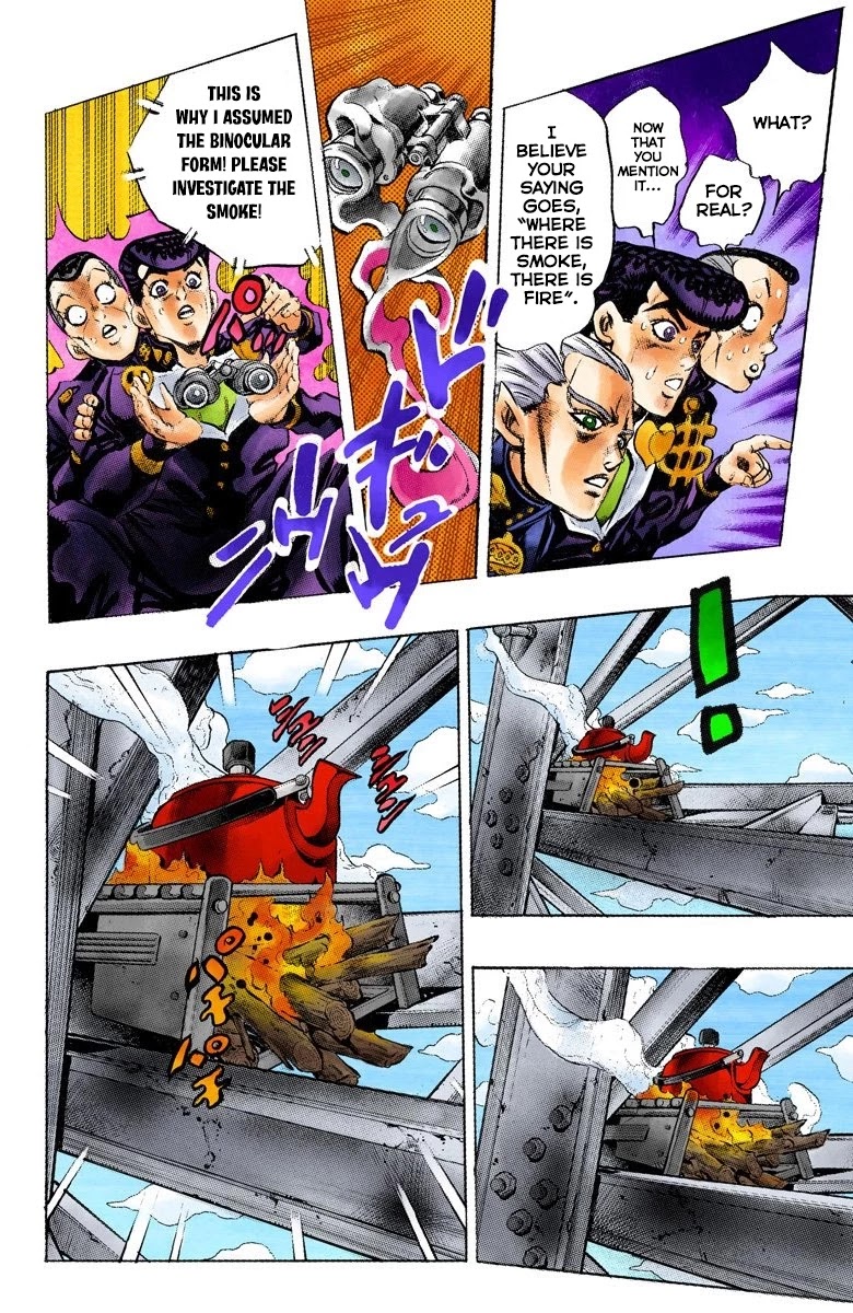 JoJo's Bizarre Adventure Part 4 - Diamond is Unbreakable (Official Colored) Chapter 133 page 7 - Chapter 133: Who Wants to Live on a Transmission Tower? Part 1