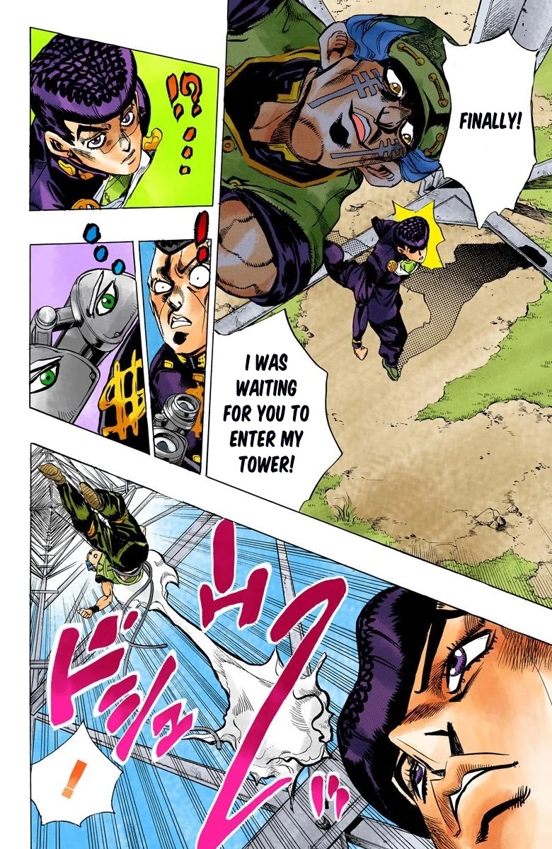 JoJo's Bizarre Adventure Part 4 - Diamond is Unbreakable (Official Colored) Chapter 134 page 15 - Chapter 134: Who Wants to Live on a Transmission Tower? Part 2