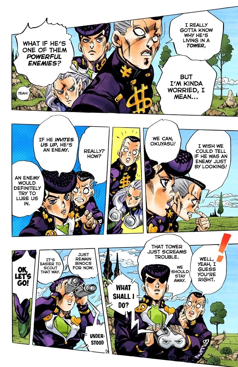 JoJo's Bizarre Adventure Part 4 - Diamond is Unbreakable (Official Colored) Chapter 134 page 4 - Chapter 134: Who Wants to Live on a Transmission Tower? Part 2