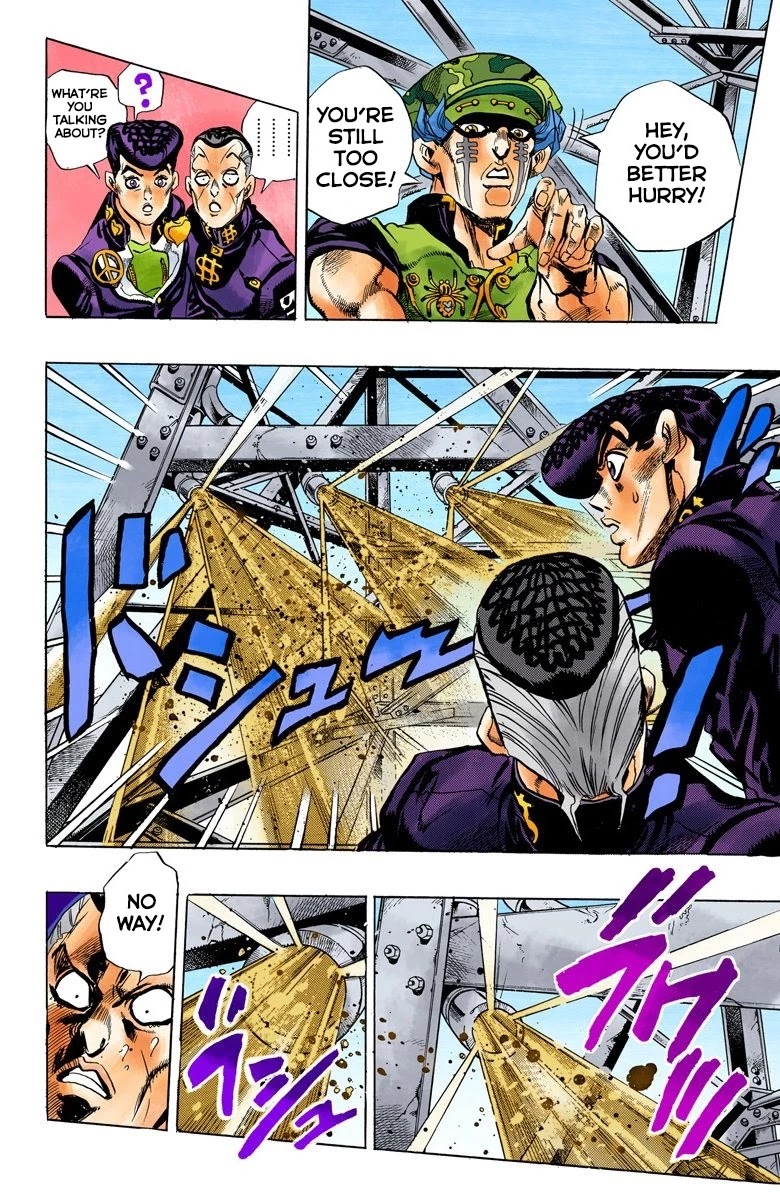 JoJo's Bizarre Adventure Part 4 - Diamond is Unbreakable (Official Colored) Chapter 134 page 6 - Chapter 134: Who Wants to Live on a Transmission Tower? Part 2