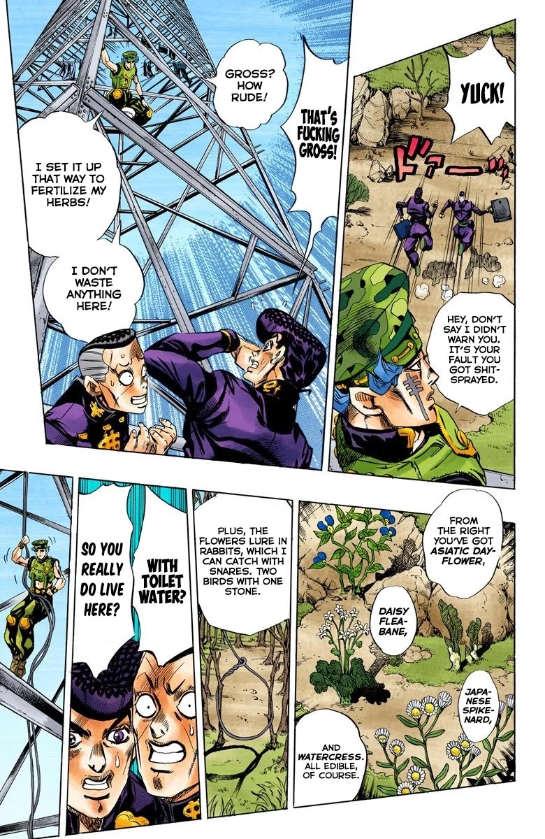 JoJo's Bizarre Adventure Part 4 - Diamond is Unbreakable (Official Colored) Chapter 134 page 7 - Chapter 134: Who Wants to Live on a Transmission Tower? Part 2