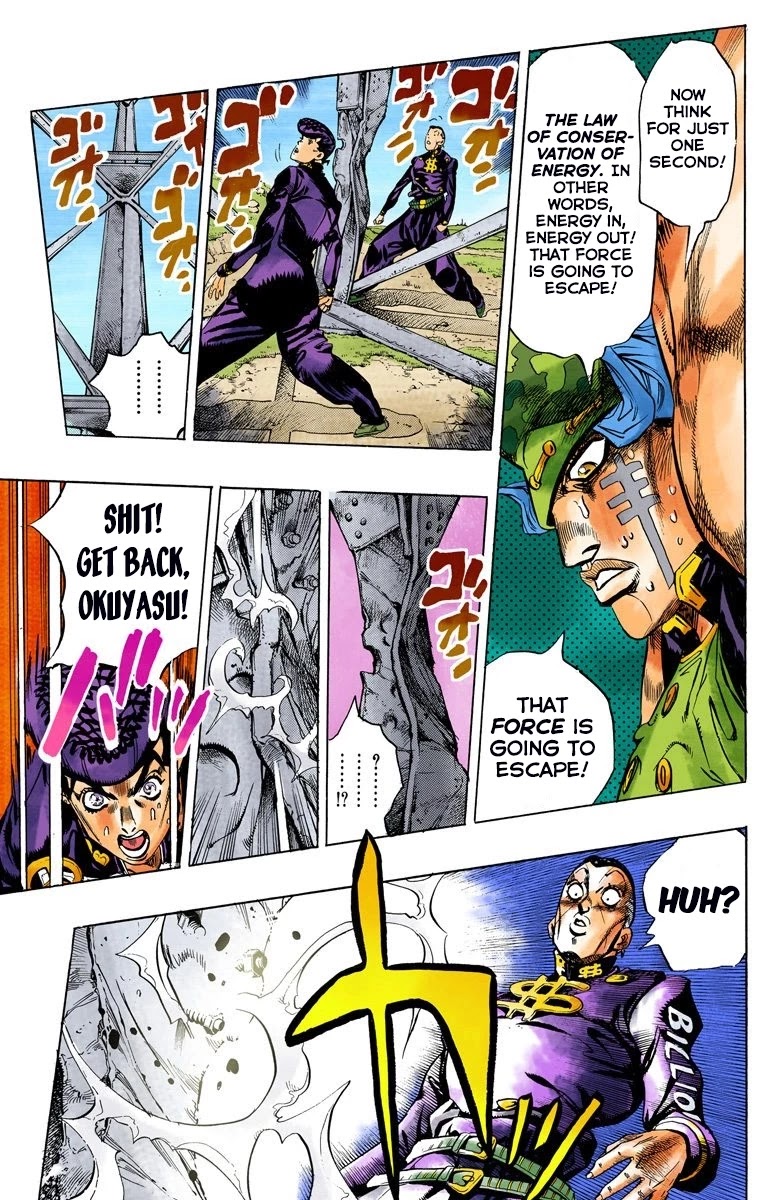 JoJo's Bizarre Adventure Part 4 - Diamond is Unbreakable (Official Colored) Chapter 135 page 12 - Chapter 135: Who Wants to Live on a Transmission Tower? Part 3