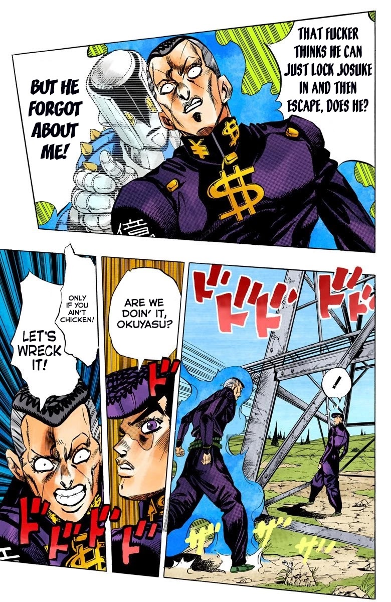 JoJo's Bizarre Adventure Part 4 - Diamond is Unbreakable (Official Colored) Chapter 135 page 6 - Chapter 135: Who Wants to Live on a Transmission Tower? Part 3