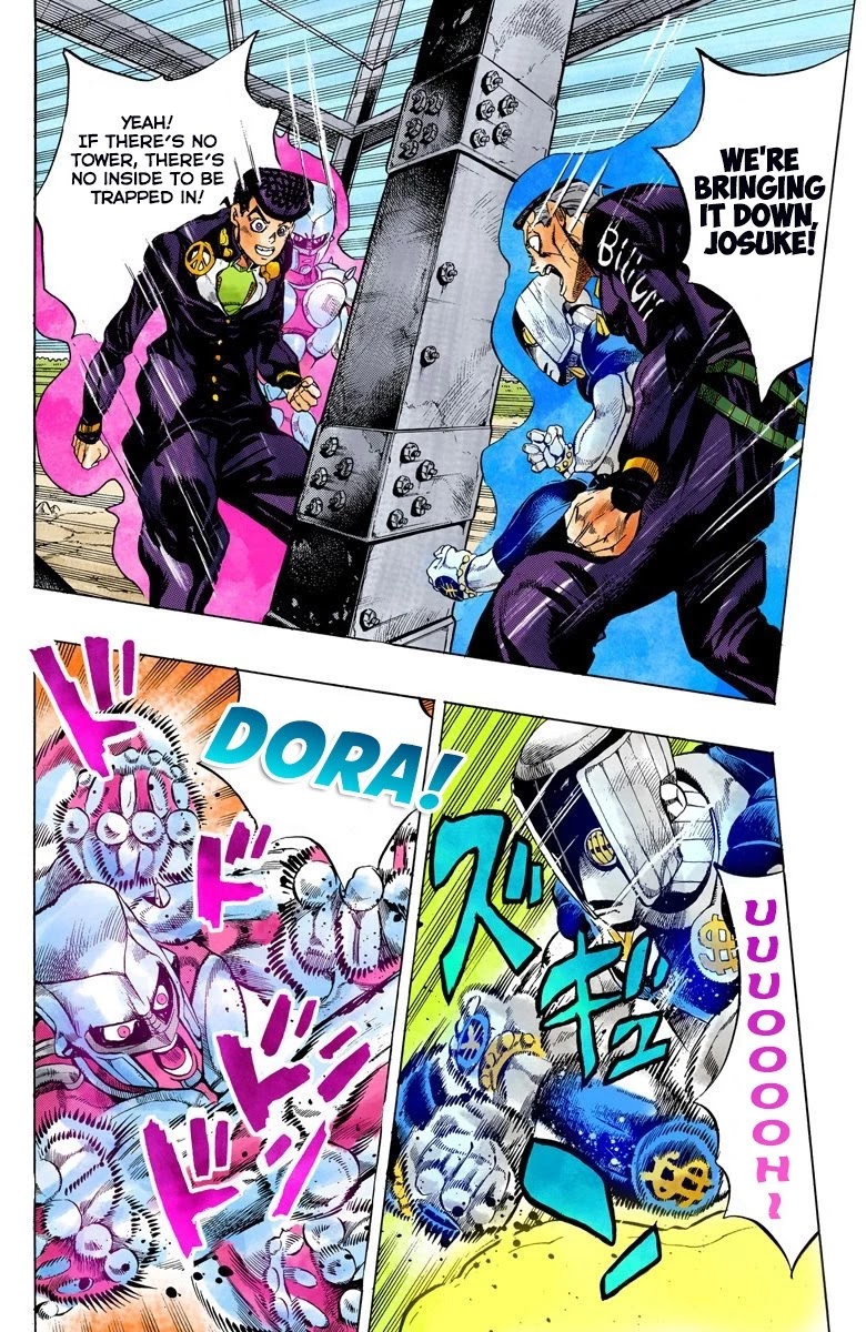 JoJo's Bizarre Adventure Part 4 - Diamond is Unbreakable (Official Colored) Chapter 135 page 7 - Chapter 135: Who Wants to Live on a Transmission Tower? Part 3