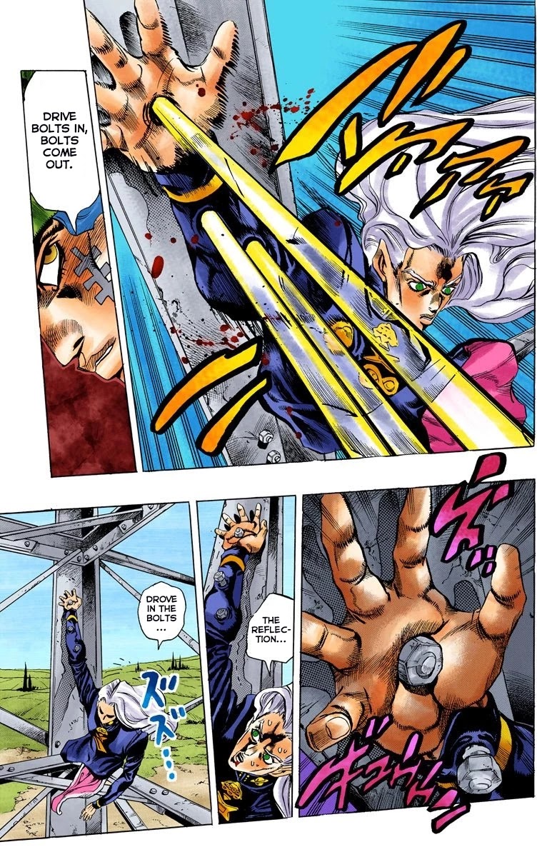 JoJo's Bizarre Adventure Part 4 - Diamond is Unbreakable (Official Colored) Chapter 136 page 13 - Chapter 136: Who Wants to Live on a Transmission Tower? Part 4