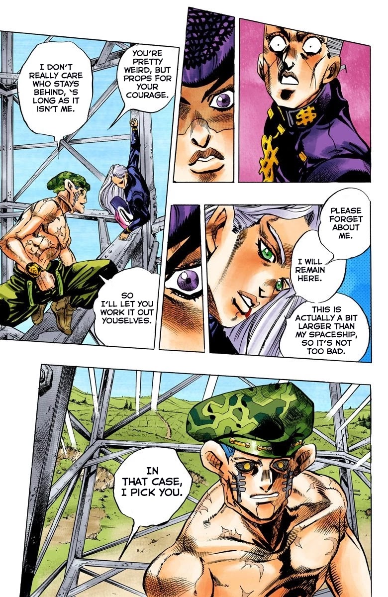 JoJo's Bizarre Adventure Part 4 - Diamond is Unbreakable (Official Colored) Chapter 136 page 17 - Chapter 136: Who Wants to Live on a Transmission Tower? Part 4