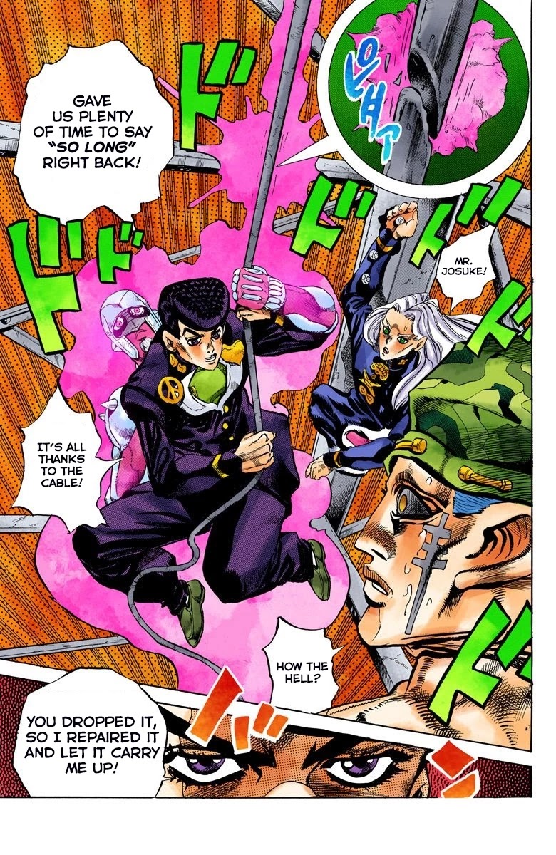 JoJo's Bizarre Adventure Part 4 - Diamond is Unbreakable (Official Colored) Chapter 136 page 19 - Chapter 136: Who Wants to Live on a Transmission Tower? Part 4