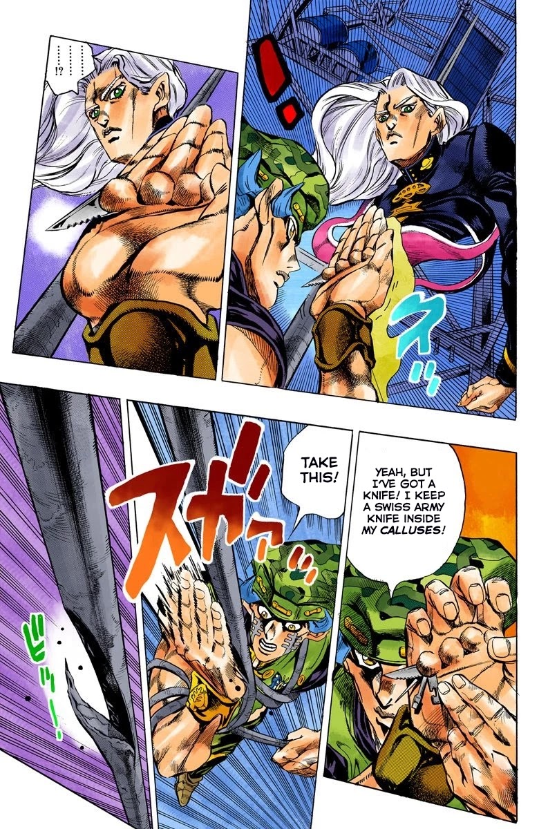 JoJo's Bizarre Adventure Part 4 - Diamond is Unbreakable (Official Colored) Chapter 136 page 5 - Chapter 136: Who Wants to Live on a Transmission Tower? Part 4