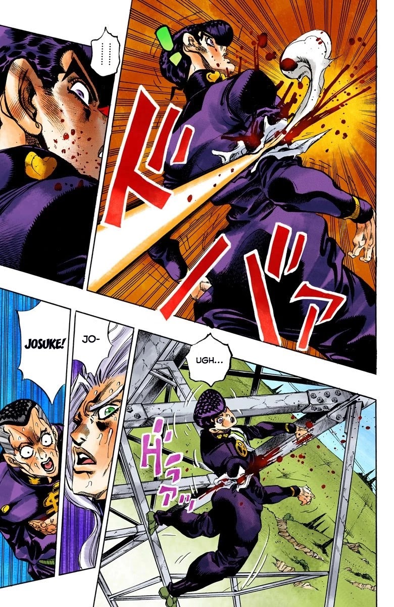 JoJo's Bizarre Adventure Part 4 - Diamond is Unbreakable (Official Colored) Chapter 137 page 11 - Chapter 137: Who Wants to Live on a Transmission Tower? Part 5