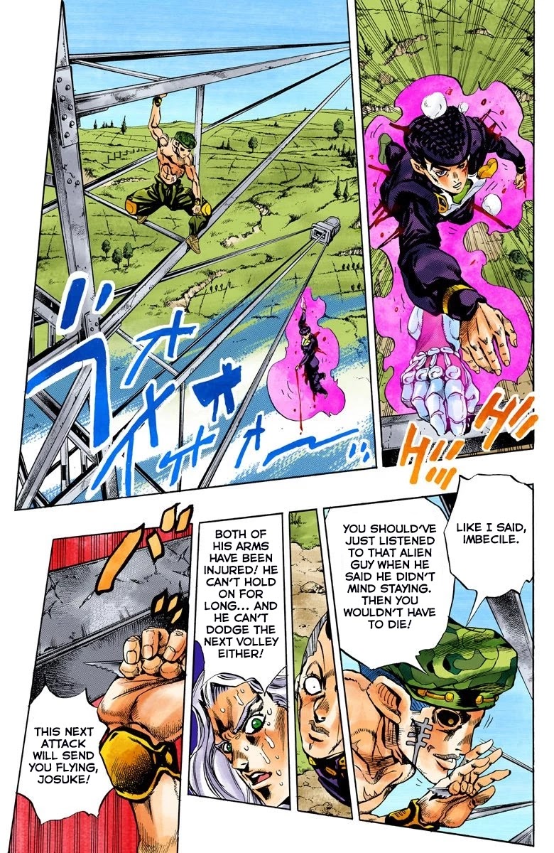 JoJo's Bizarre Adventure Part 4 - Diamond is Unbreakable (Official Colored) Chapter 137 page 15 - Chapter 137: Who Wants to Live on a Transmission Tower? Part 5