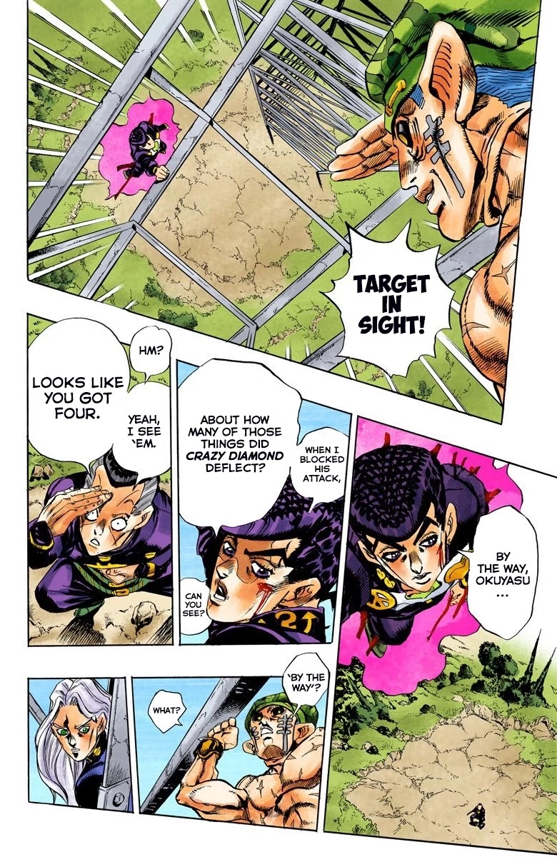 JoJo's Bizarre Adventure Part 4 - Diamond is Unbreakable (Official Colored) Chapter 137 page 16 - Chapter 137: Who Wants to Live on a Transmission Tower? Part 5