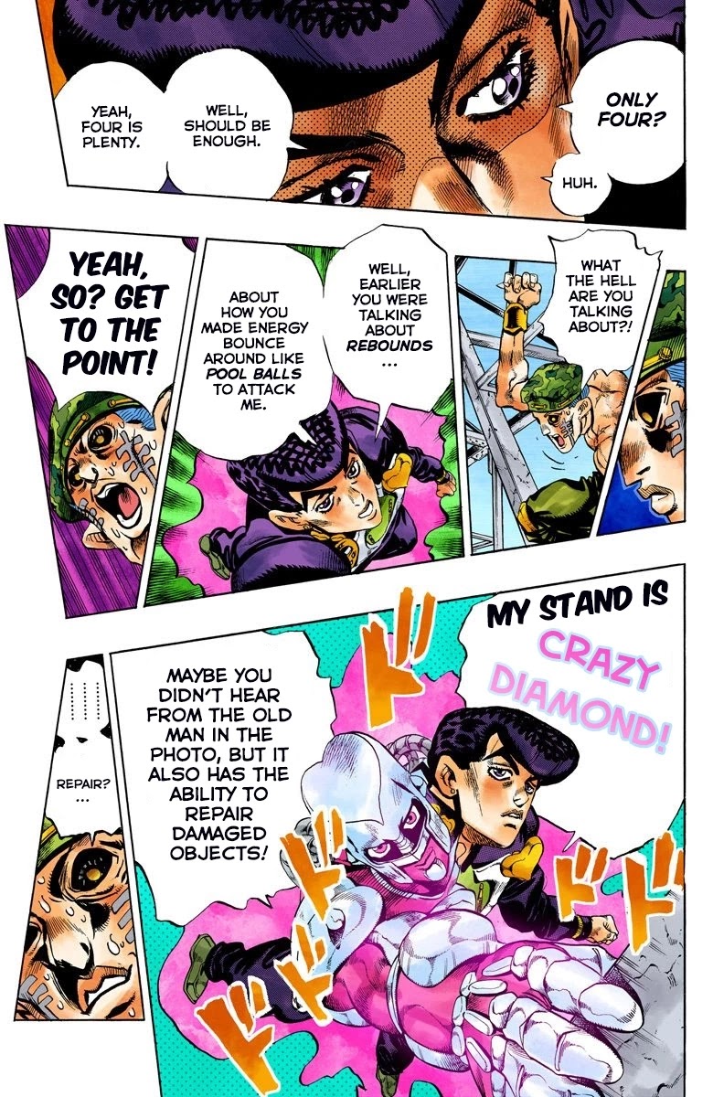 JoJo's Bizarre Adventure Part 4 - Diamond is Unbreakable (Official Colored) Chapter 137 page 17 - Chapter 137: Who Wants to Live on a Transmission Tower? Part 5