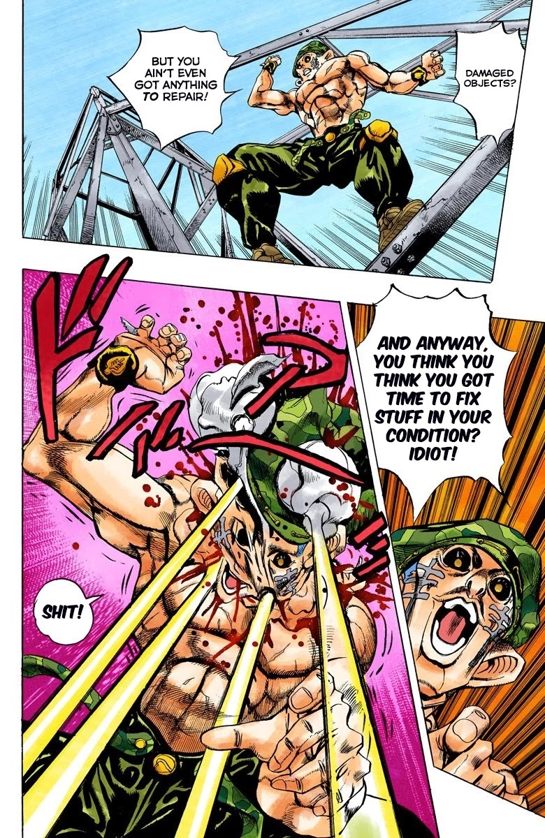 JoJo's Bizarre Adventure Part 4 - Diamond is Unbreakable (Official Colored) Chapter 137 page 18 - Chapter 137: Who Wants to Live on a Transmission Tower? Part 5