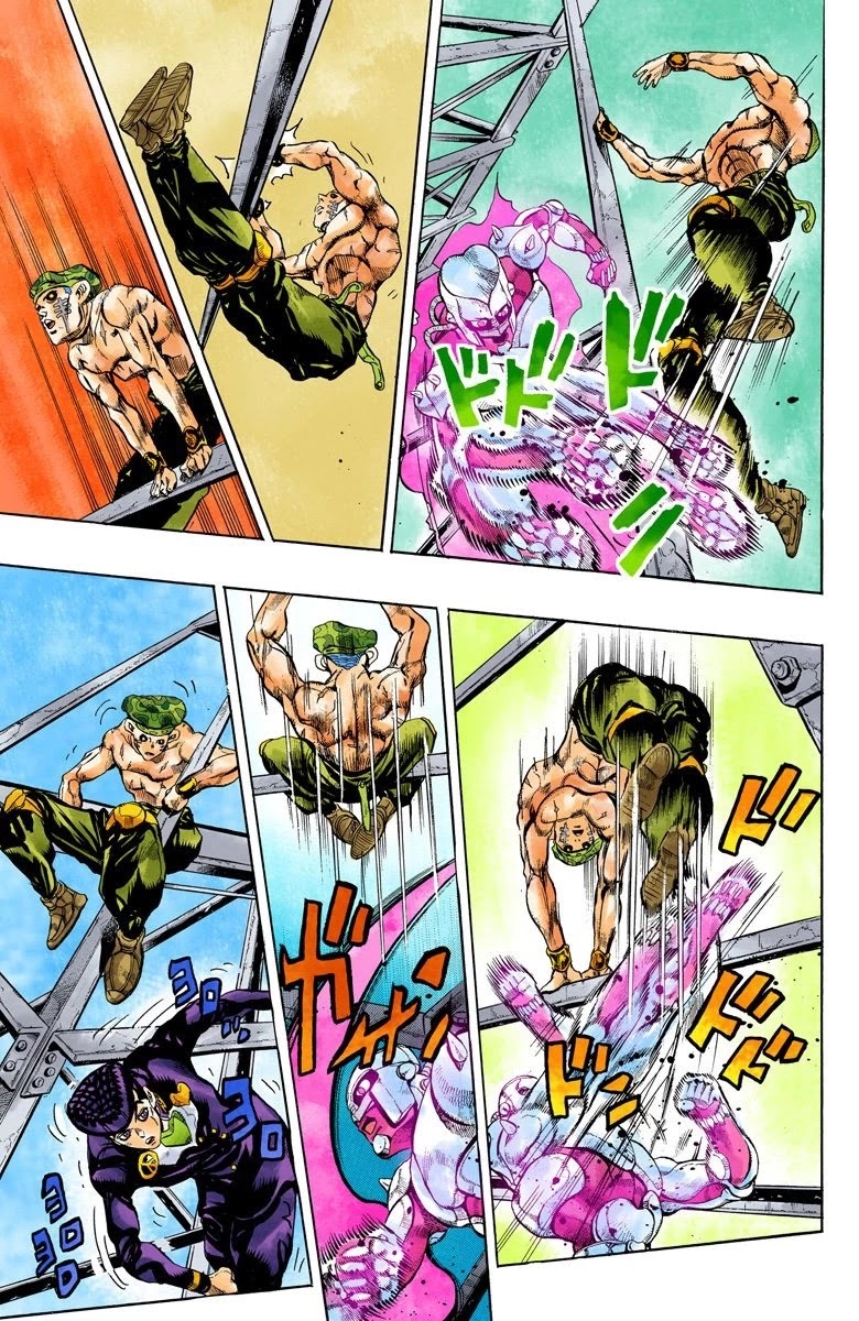 JoJo's Bizarre Adventure Part 4 - Diamond is Unbreakable (Official Colored) Chapter 137 page 5 - Chapter 137: Who Wants to Live on a Transmission Tower? Part 5