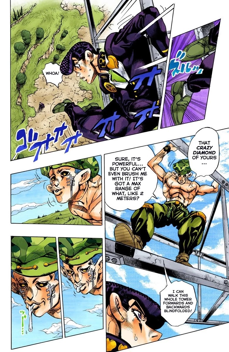 JoJo's Bizarre Adventure Part 4 - Diamond is Unbreakable (Official Colored) Chapter 137 page 6 - Chapter 137: Who Wants to Live on a Transmission Tower? Part 5