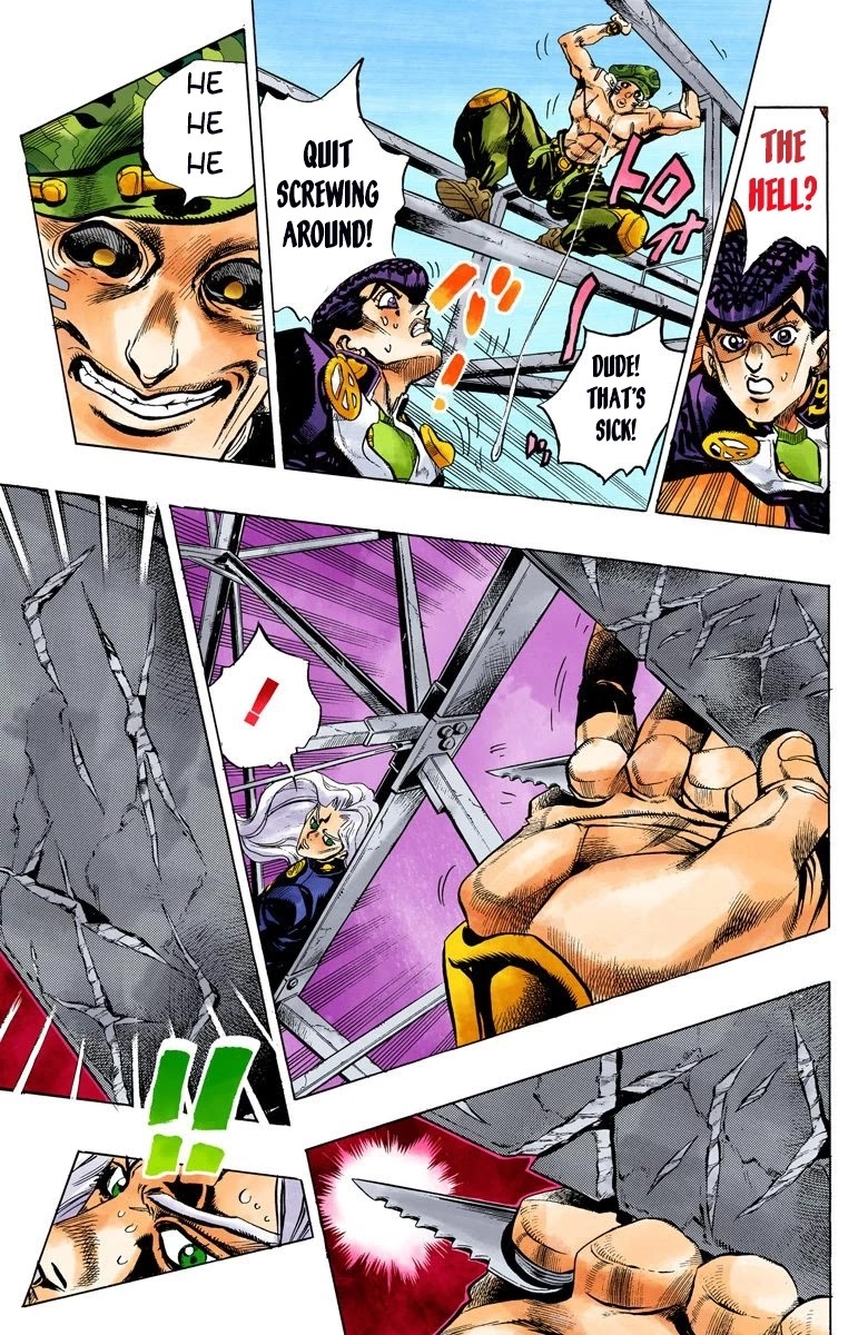 JoJo's Bizarre Adventure Part 4 - Diamond is Unbreakable (Official Colored) Chapter 137 page 7 - Chapter 137: Who Wants to Live on a Transmission Tower? Part 5