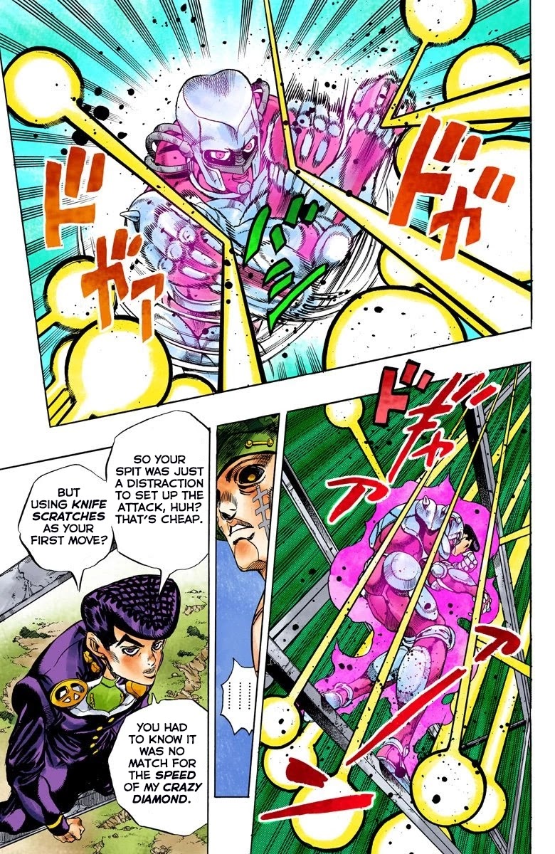 JoJo's Bizarre Adventure Part 4 - Diamond is Unbreakable (Official Colored) Chapter 137 page 9 - Chapter 137: Who Wants to Live on a Transmission Tower? Part 5