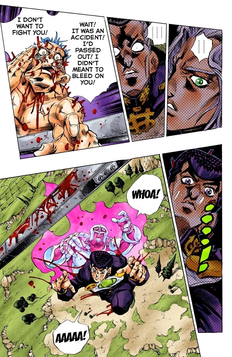 JoJo's Bizarre Adventure Part 4 - Diamond is Unbreakable (Official Colored) Chapter 138 page 10 - Chapter 138: Who Wants to Live on a Transmission Tower? Part 6