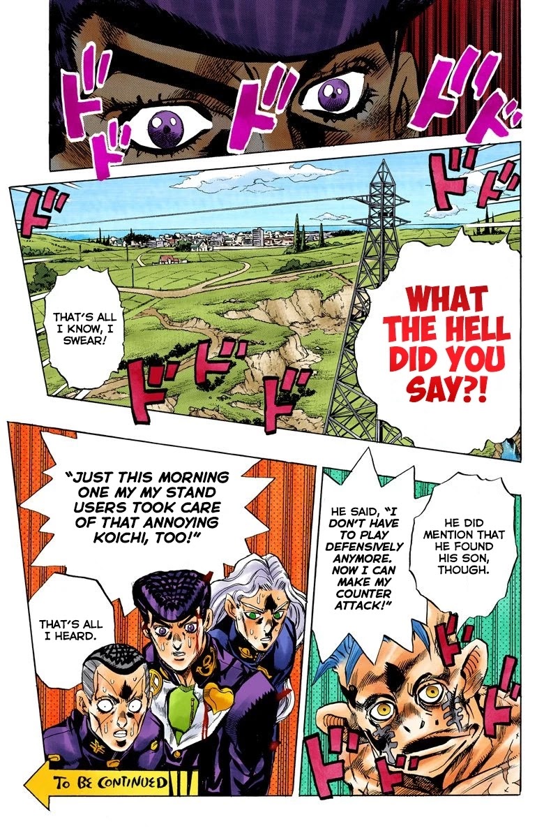 JoJo's Bizarre Adventure Part 4 - Diamond is Unbreakable (Official Colored) Chapter 138 page 20 - Chapter 138: Who Wants to Live on a Transmission Tower? Part 6
