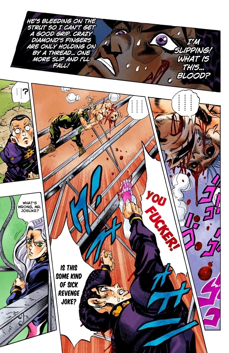 JoJo's Bizarre Adventure Part 4 - Diamond is Unbreakable (Official Colored) Chapter 138 page 6 - Chapter 138: Who Wants to Live on a Transmission Tower? Part 6