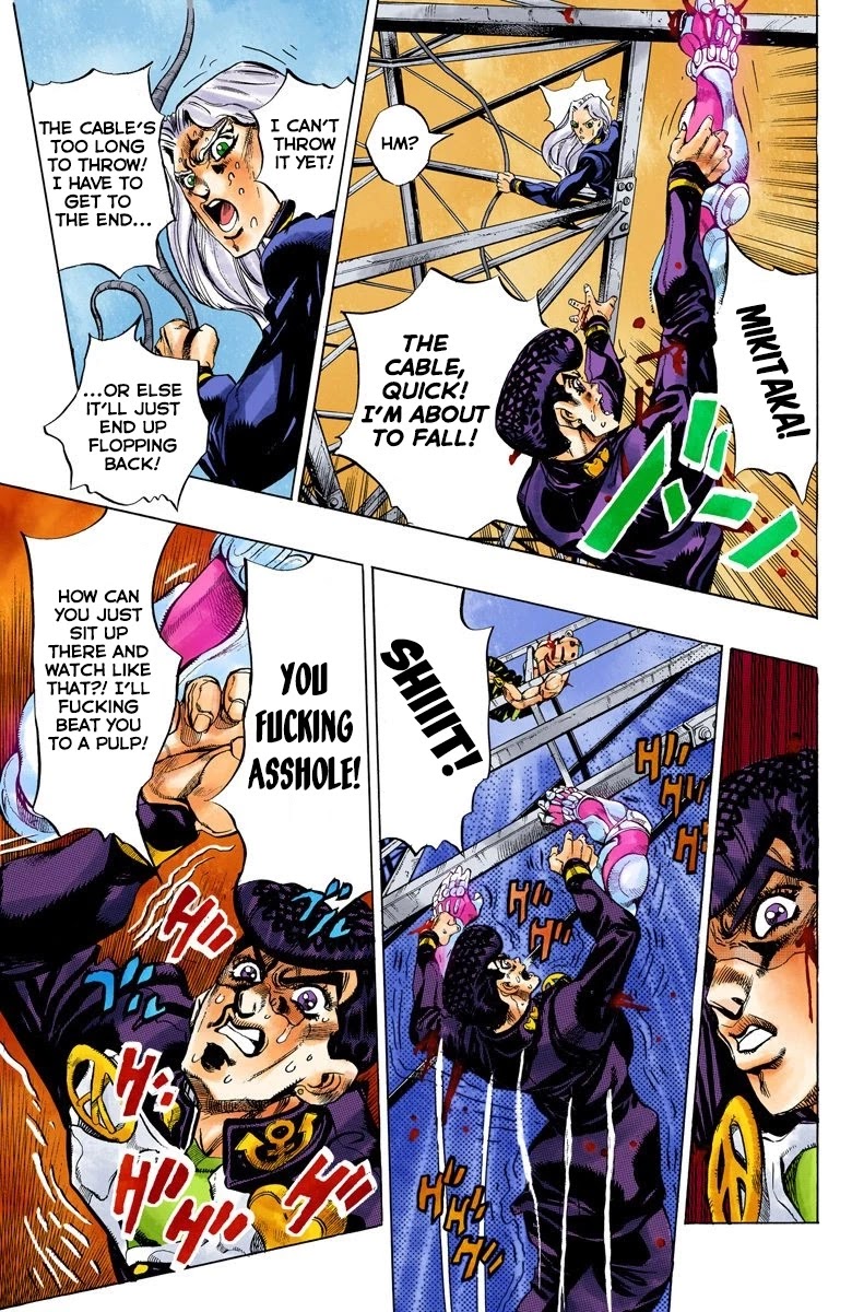 JoJo's Bizarre Adventure Part 4 - Diamond is Unbreakable (Official Colored) Chapter 138 page 8 - Chapter 138: Who Wants to Live on a Transmission Tower? Part 6