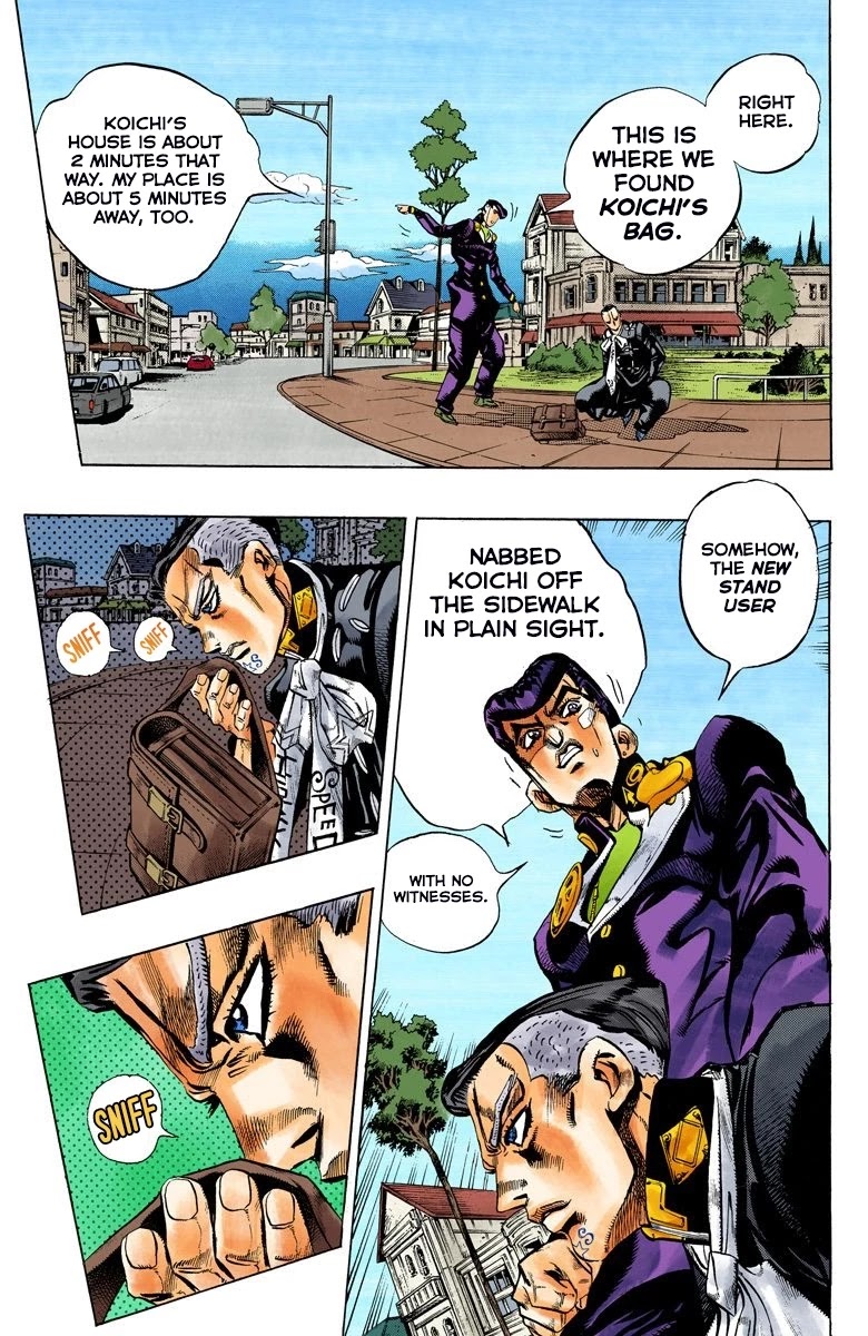 JoJo's Bizarre Adventure Part 4 - Diamond is Unbreakable (Official Colored) Chapter 139 page 14 - Chapter 139: Enigma Boy Part 1