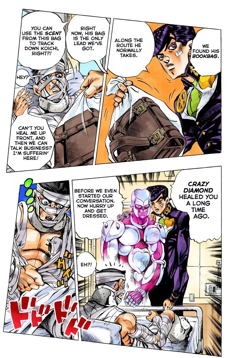JoJo's Bizarre Adventure Part 4 - Diamond is Unbreakable (Official Colored) Chapter 139 page 6 - Chapter 139: Enigma Boy Part 1