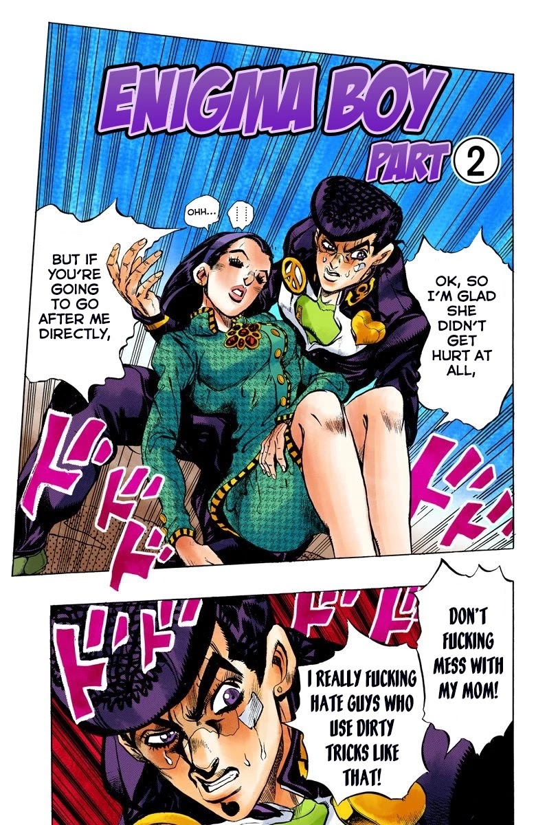 JoJo's Bizarre Adventure Part 4 - Diamond is Unbreakable (Official Colored) Chapter 140 page 2 - Chapter 140: Enigma Boy Part 2