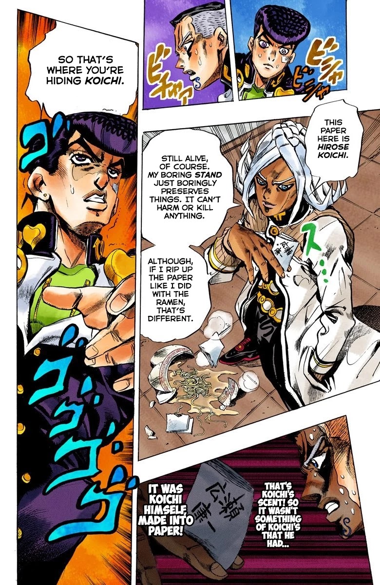 JoJo's Bizarre Adventure Part 4 - Diamond is Unbreakable (Official Colored) Chapter 141 page 15 - Chapter 141: Enigma Boy Part 3